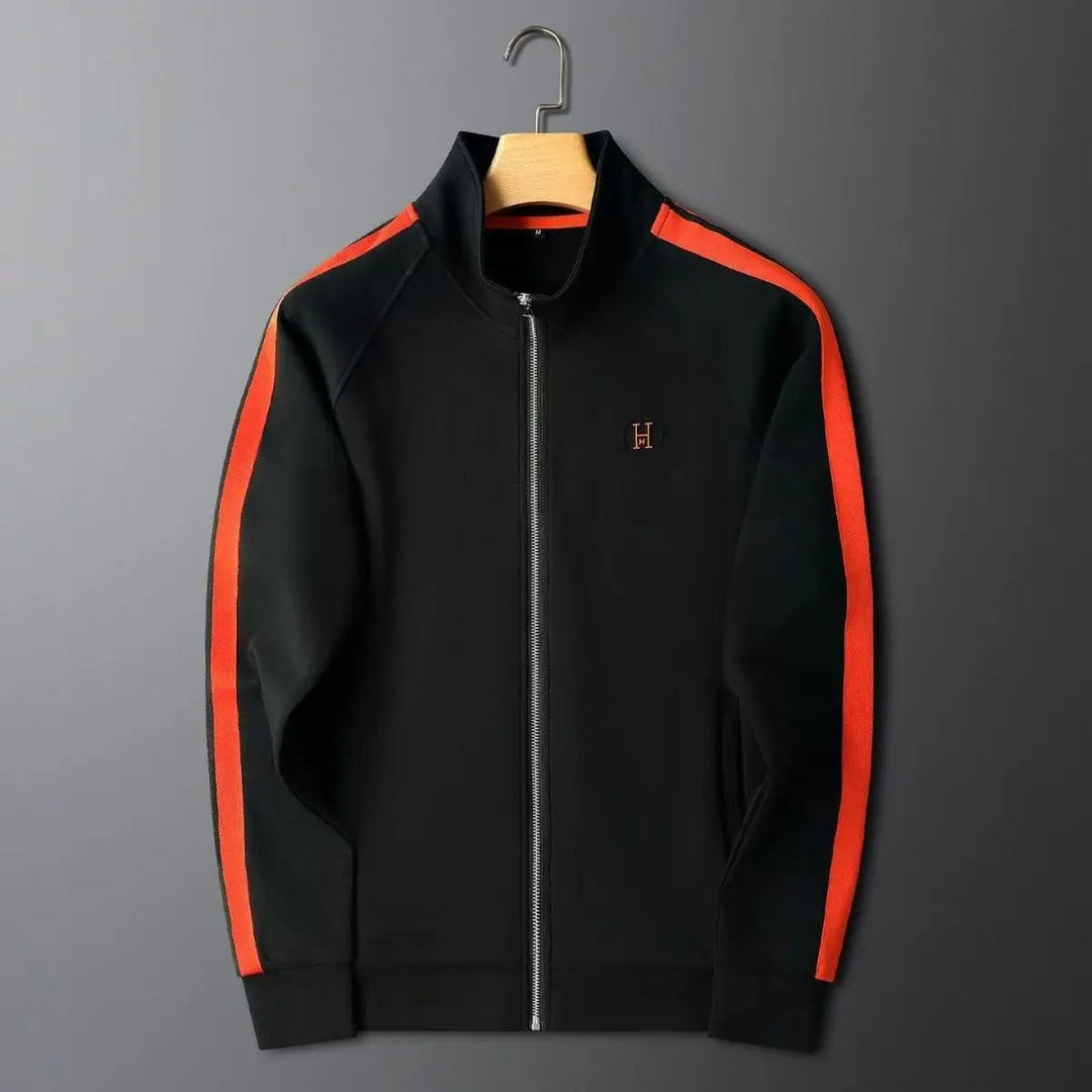 Heren Colour Block Trainingspak - Ritssluiting Rechte Pijpen