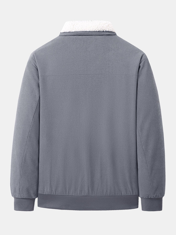 Heren Corduroy Jas met Teddy Voering - Casual Winterjas