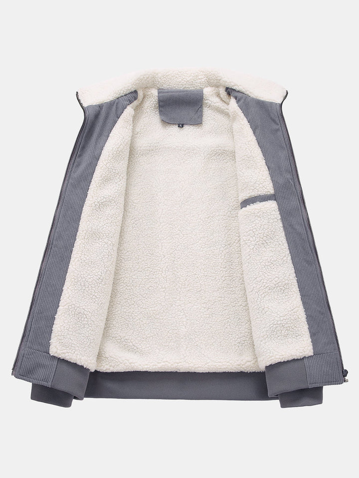 Heren Corduroy Jas met Teddy Voering - Casual Winterjas