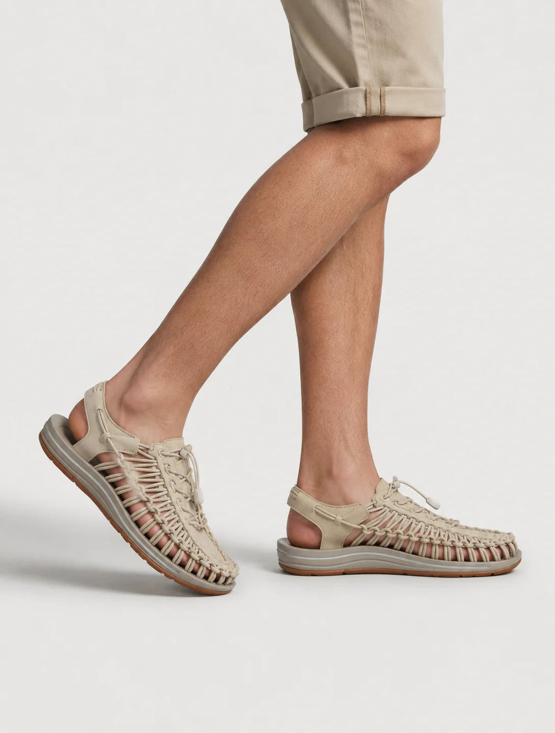 Heren Gesloten Teenslippers met Uitsnijding - Zomerse Sandalen