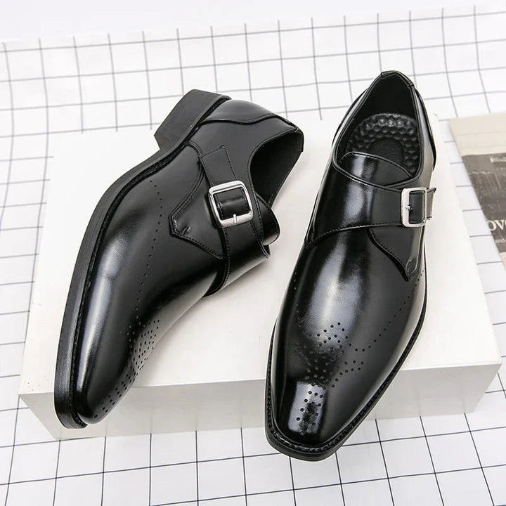 Heren Gesp Nette Schoenen - Elegante Bandsluitng - Zwart