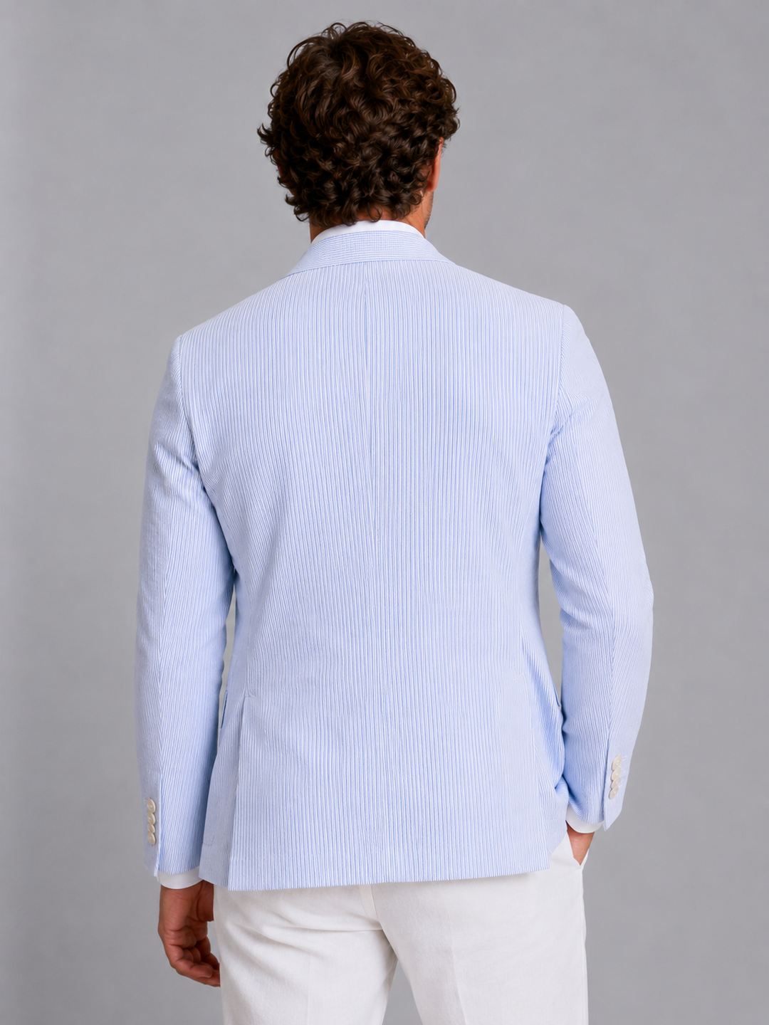 Heren Gestreepte Zomerblazer - Lichte Tailored Jasje