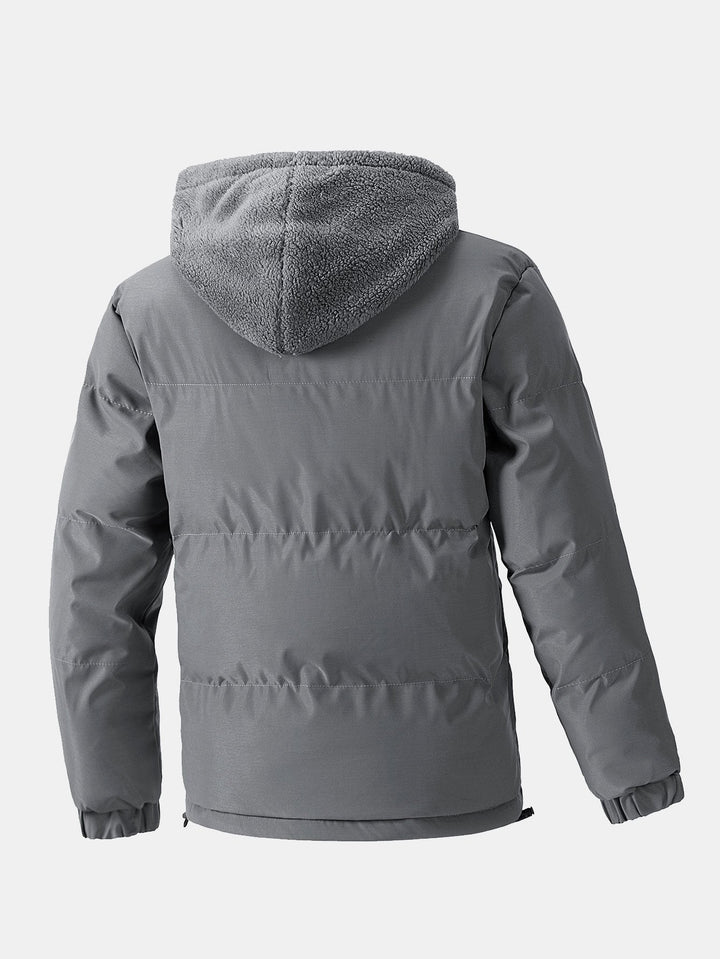 Heren Gewatteerde Parka met Teddy Fleece Voering - Winterjas