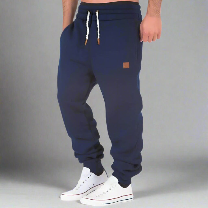 Heren Joggingbroek Slim Tapered - Elastische Taille - Donkerblauw