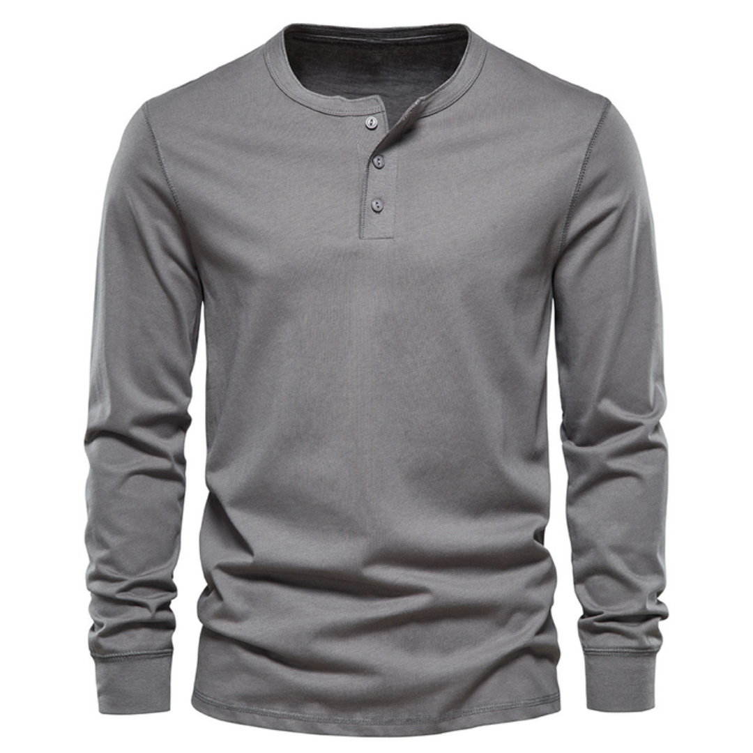 Heren Klassiek Overhemd Lange Mouwen - Elegant Comfort - Donkergrijs