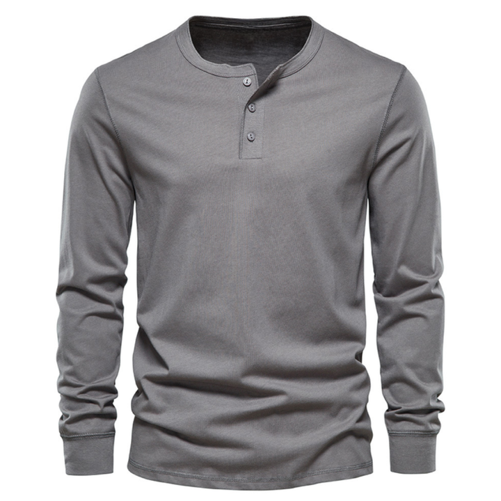 Heren Klassiek Overhemd Lange Mouwen - Elegant Comfort - Donkergrijs