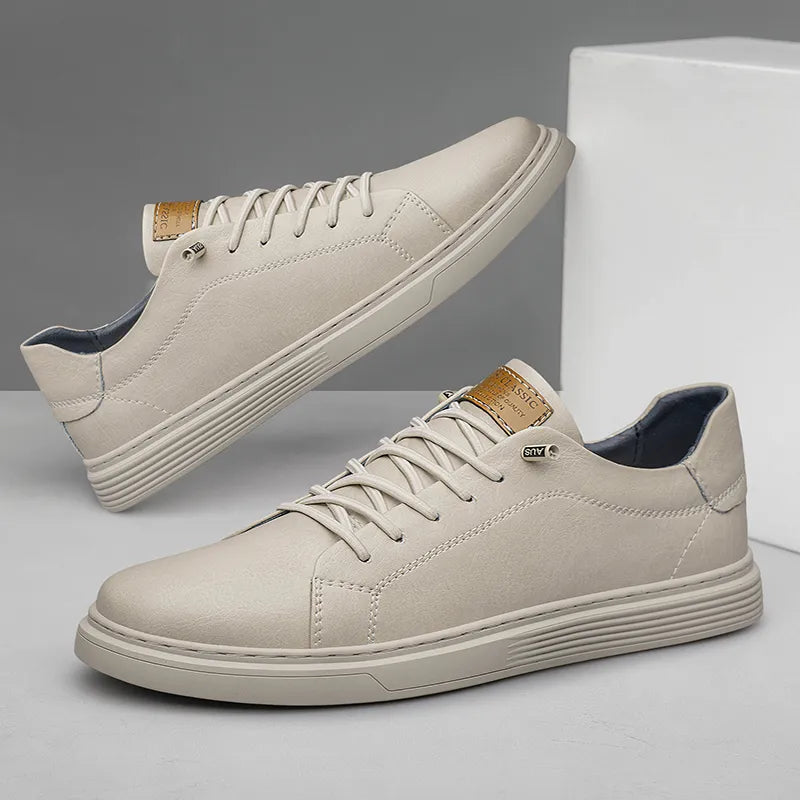 Heren Klassieke Comfortabele Sneakers - Dagelijks Draagcomfort - Wit