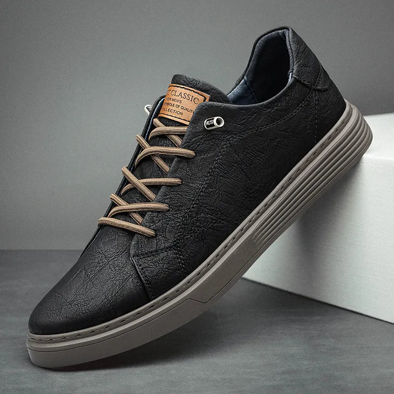 Heren Klassieke Comfortabele Sneakers - Dagelijks Draagcomfort - Zwart