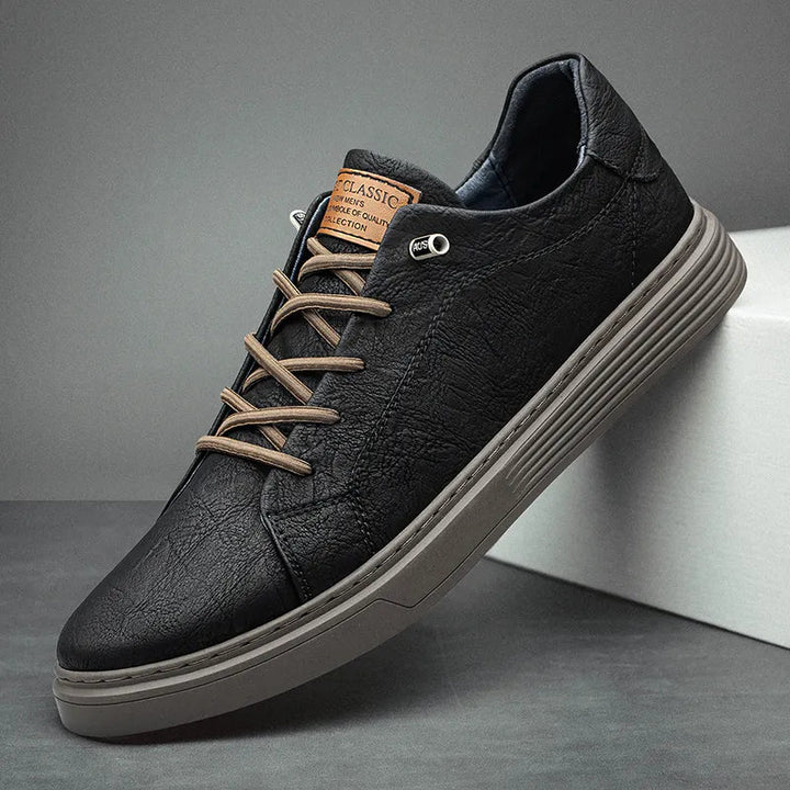 Heren Klassieke Comfortabele Sneakers - Dagelijks Draagcomfort - Zwart