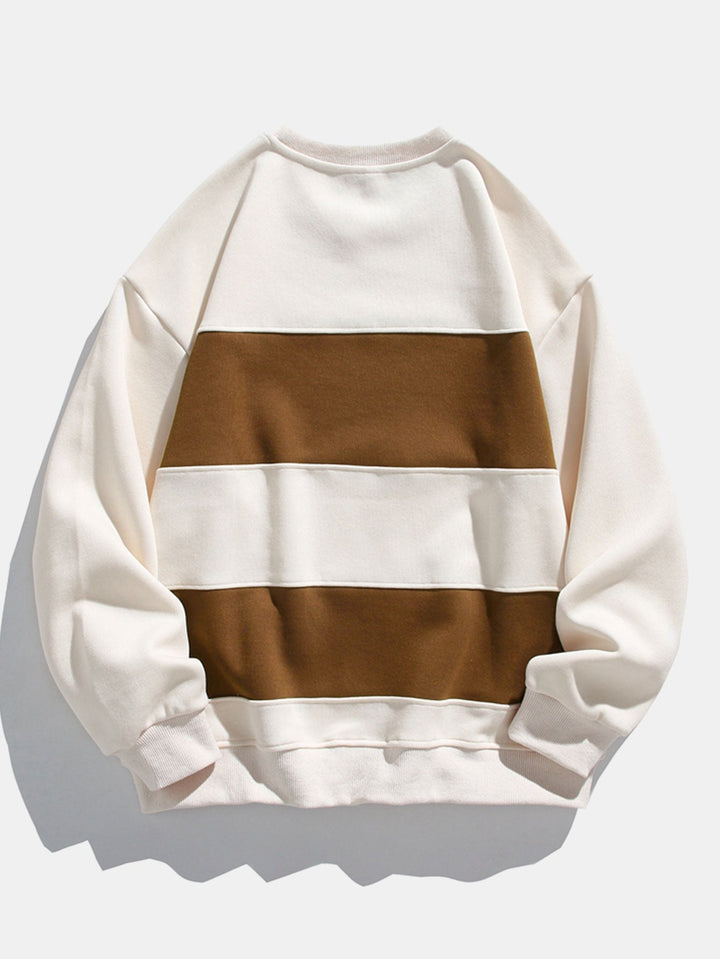 Heren Kleurvlak Crew Neck Sweatshirt - Relaxed Fit