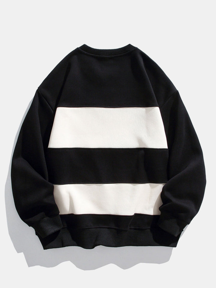 Heren Kleurvlak Crew Neck Sweatshirt - Relaxed Fit
