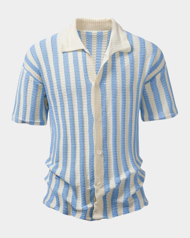 Heren Korte Mouw Overhemd - Casual Comfort - Lichtblauw