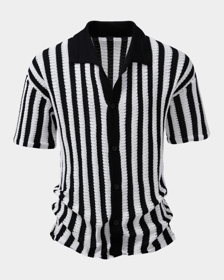 Heren Korte Mouw Overhemd - Casual Comfort - Zwart