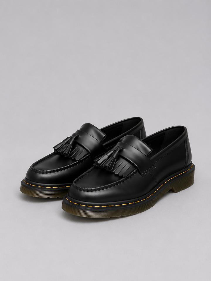 Heren Leren Loafers met Kwastjes - Casual Slip-On - Zwart