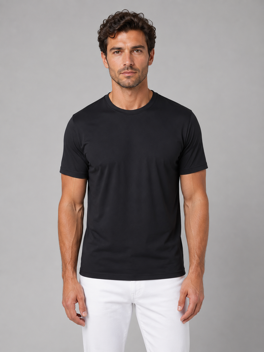 Heren Lichte Ademende T-Shirt - Klassiek Comfort - Zwart