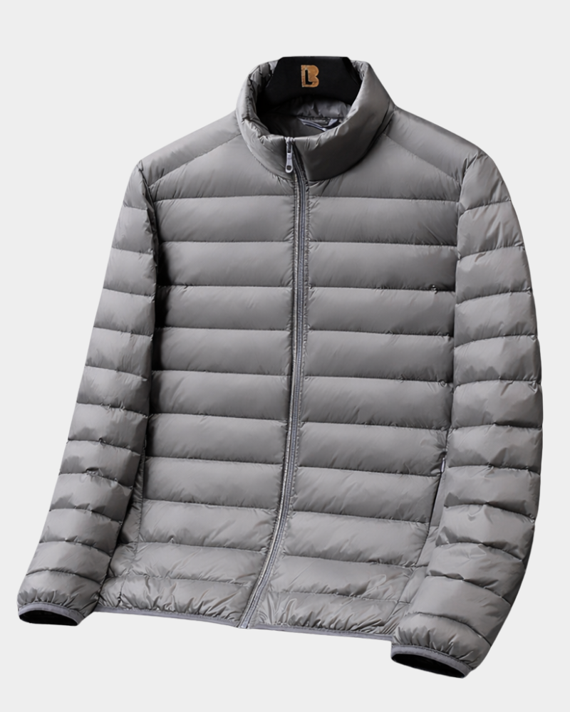 Heren Lichte Daunenjacke - Ultraleicht en Warm - Grijs