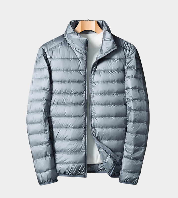 Heren Lichte Zomerjack - Elegante Windbreaker - Grijs