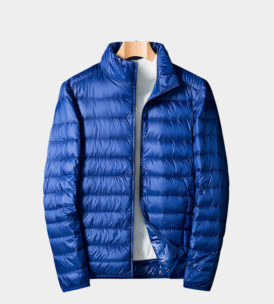 Heren Lichte Zomerjack - Elegante Windbreaker - Saffierblauw