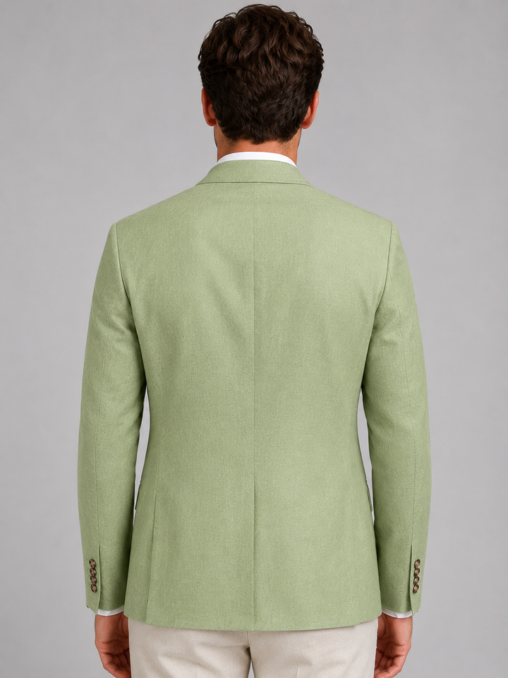 Heren Linnen Look Zomerblazer - Tailored Fit