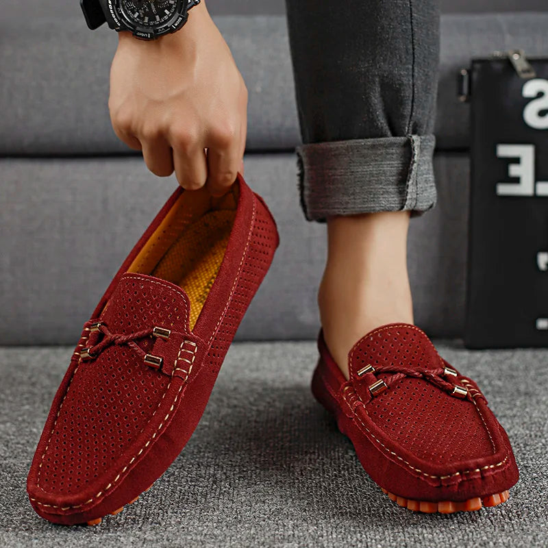 Heren Loafers met Perforatie - Slip-On Klassiek
