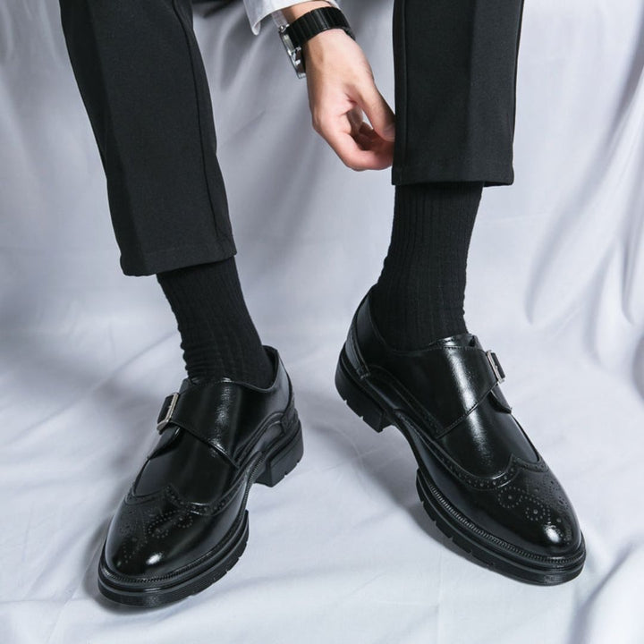 Heren Monk Strap Brogue Schoenen - Elegante Dagelijkse Stijl