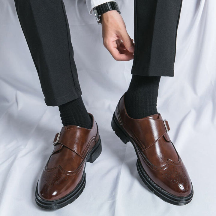 Heren Monk Strap Brogue Schoenen - Elegante Dagelijkse Stijl