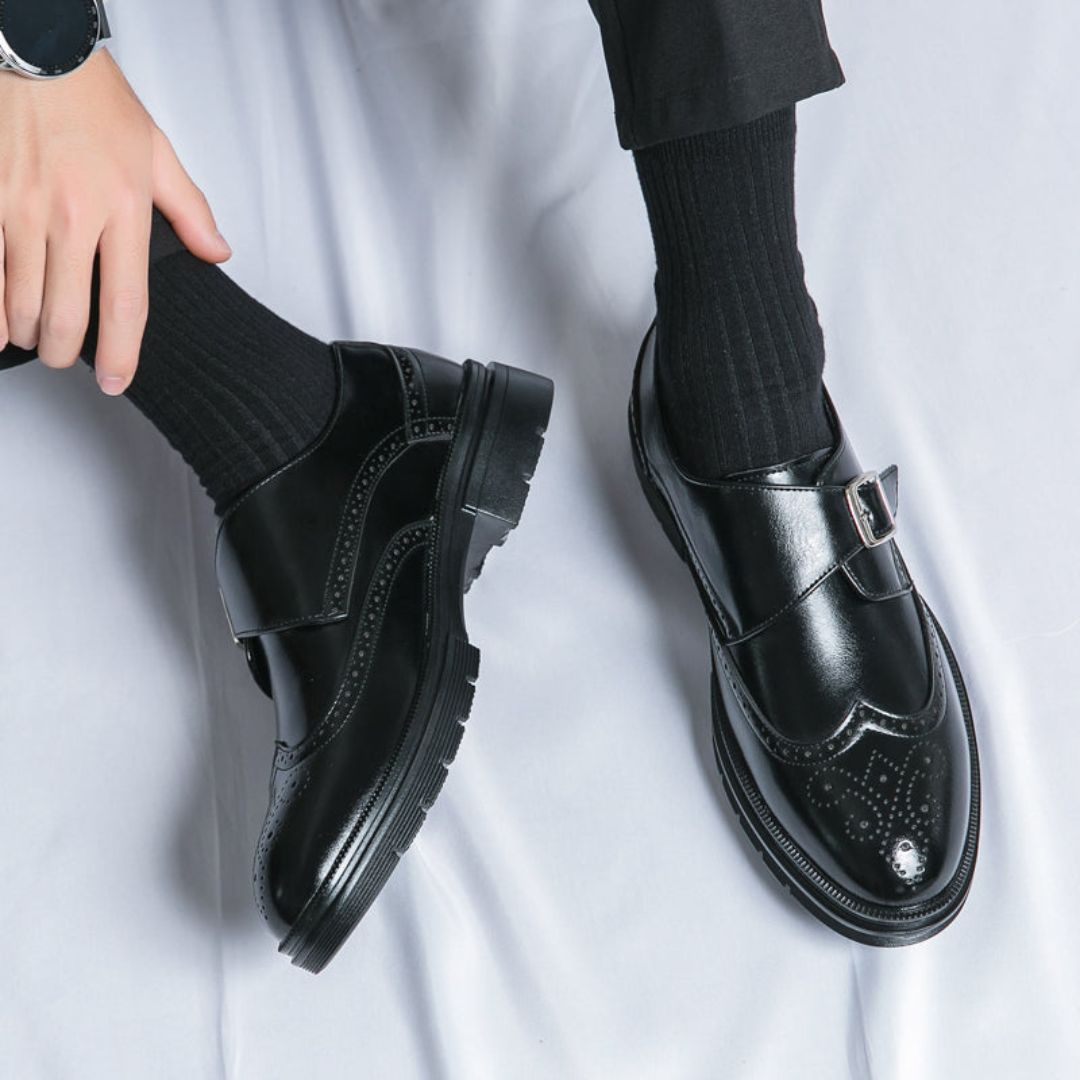 Heren Monk Strap Brogue Schoenen - Elegante Dagelijkse Stijl