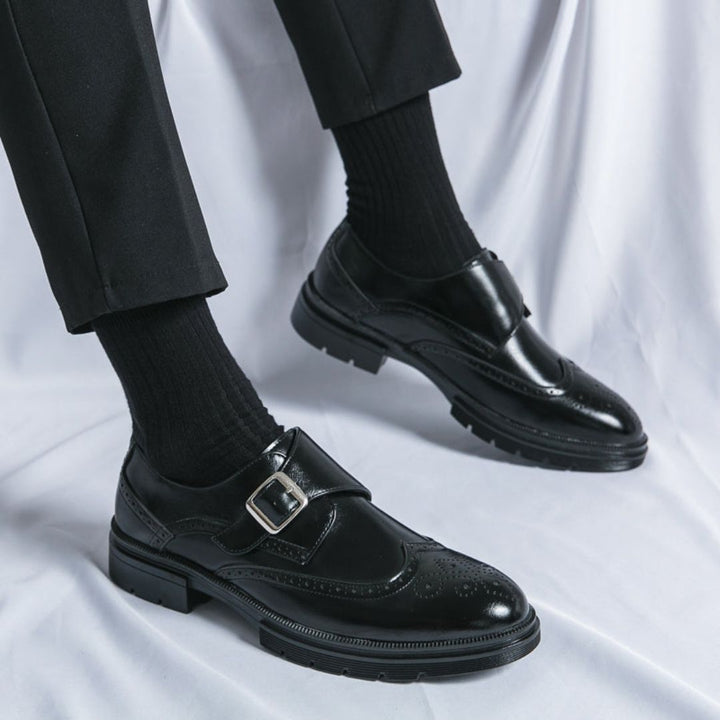 Heren Monk Strap Brogue Schoenen - Elegante Dagelijkse Stijl