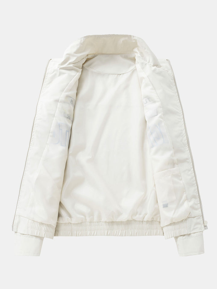 Heren Motorsport Bomber Jacket met Geborduurd Patches - Relaxed Fit