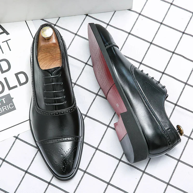 Heren Nette Schoenen Veters - Geperforeerde Neus