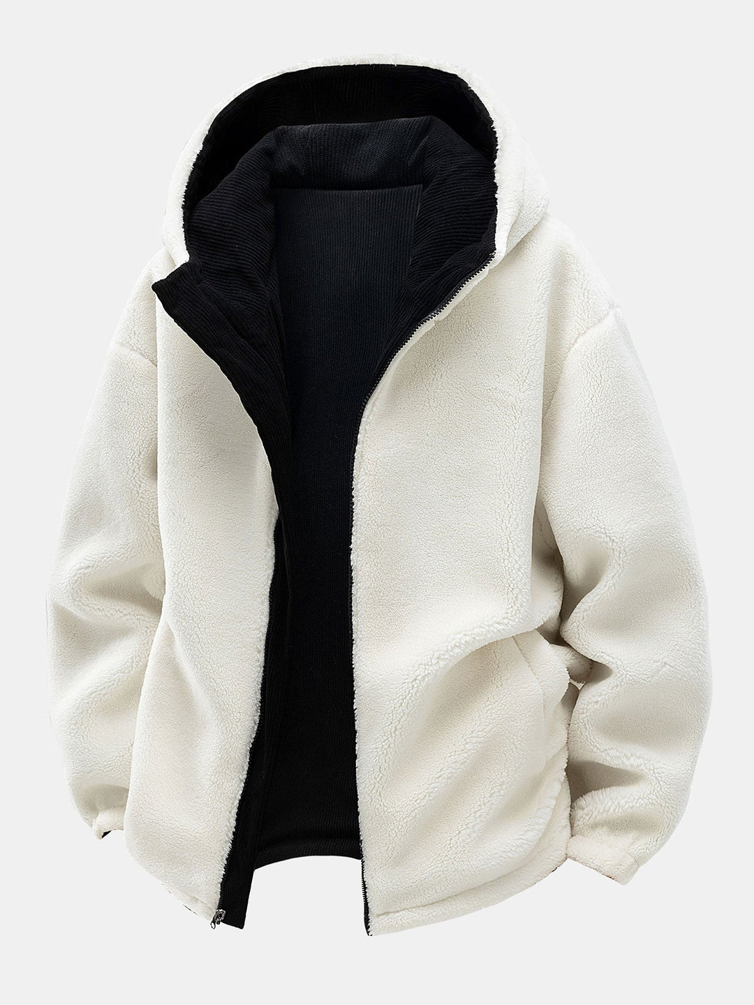 Heren Omkeerbare Corduroy Jas met Teddy Fleece - Relaxed Fit
