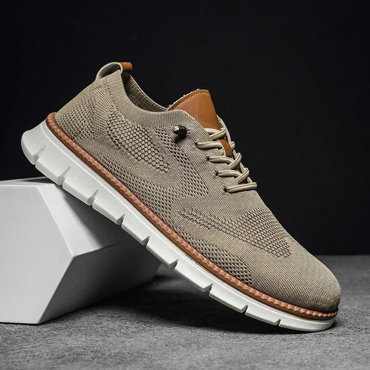 Heren Orthopedische Sneakers met Veters - Comfort Dagelijks - Beige