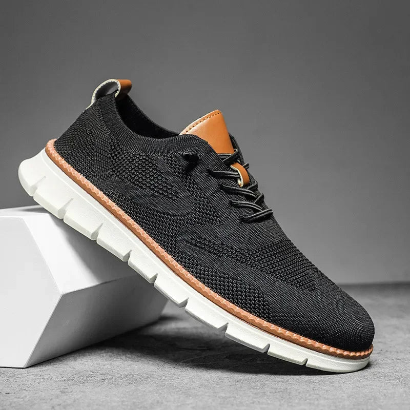 Heren Orthopedische Sneakers met Veters - Comfort Dagelijks - Zwart