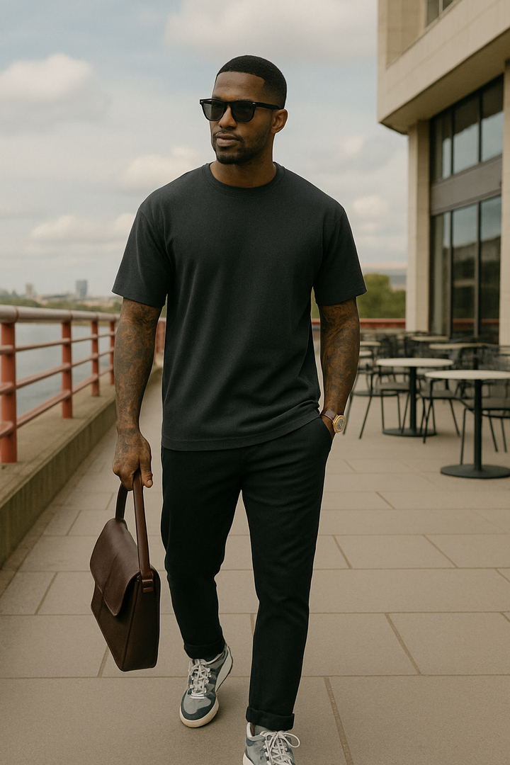 Heren Oversized Katoenen Basis T-Shirt Set 3-Pack