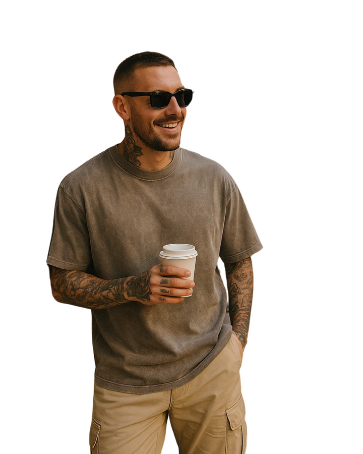 Heren Oversized Katoenen Basis T-Shirt Set 3-Pack