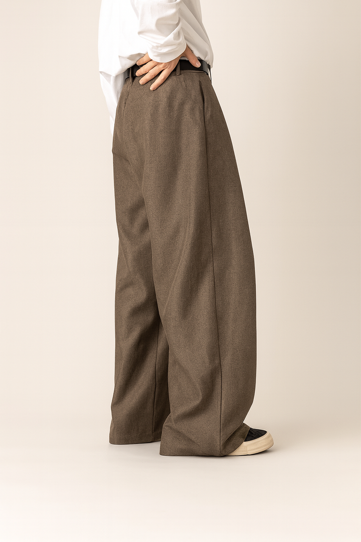 Heren Plissé Pantalon Hoge Taille - Elegant Klassiek