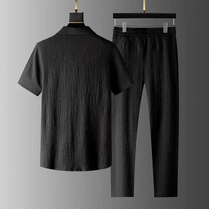 Heren Poloshirt en Broek Set - Klassieke Zomercombo