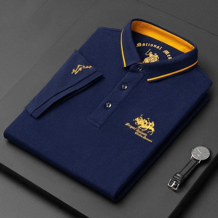 Heren Poloshirt met Knopen - Klassieke Everyday Stijl - Blauw