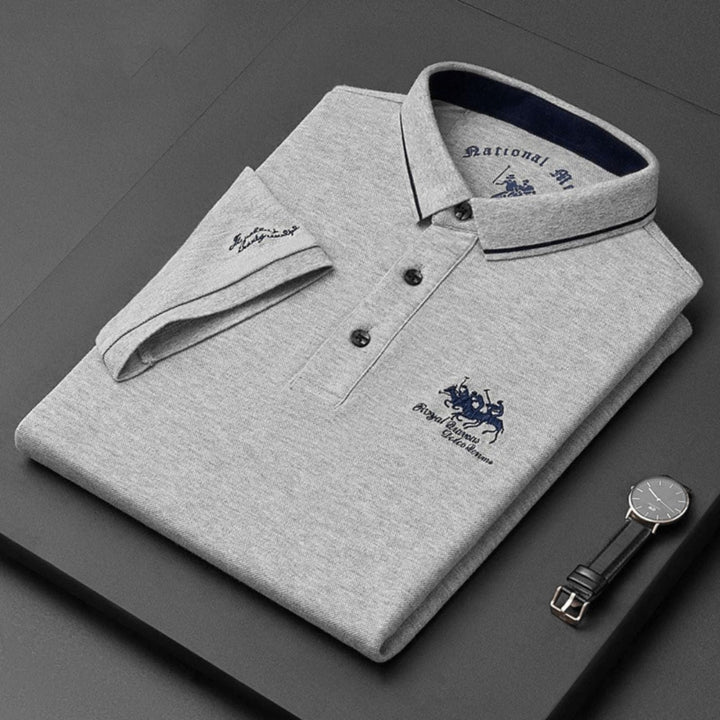 Heren Poloshirt met Knopen - Klassieke Everyday Stijl - Grijs