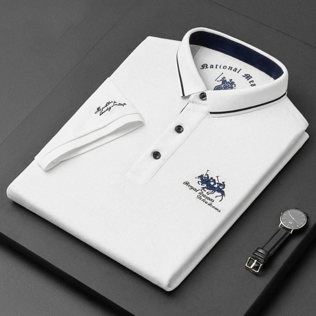 Heren Poloshirt met Knopen - Klassieke Everyday Stijl - Wit