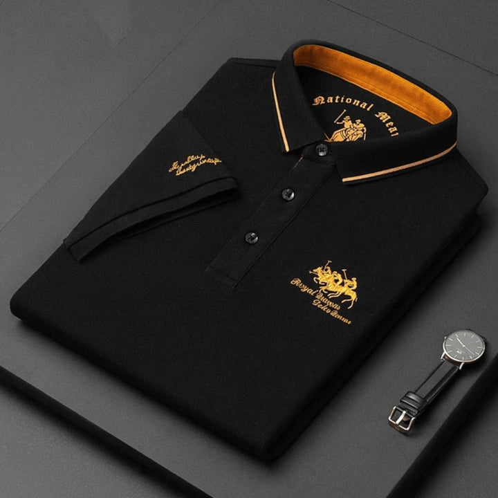 Heren Poloshirt met Knopen - Klassieke Everyday Stijl - Zwart