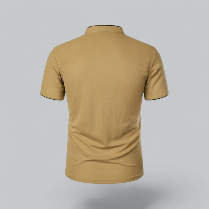 Heren Poloshirt Zonder Kraag - Comfortabel Dagelijks Dragen