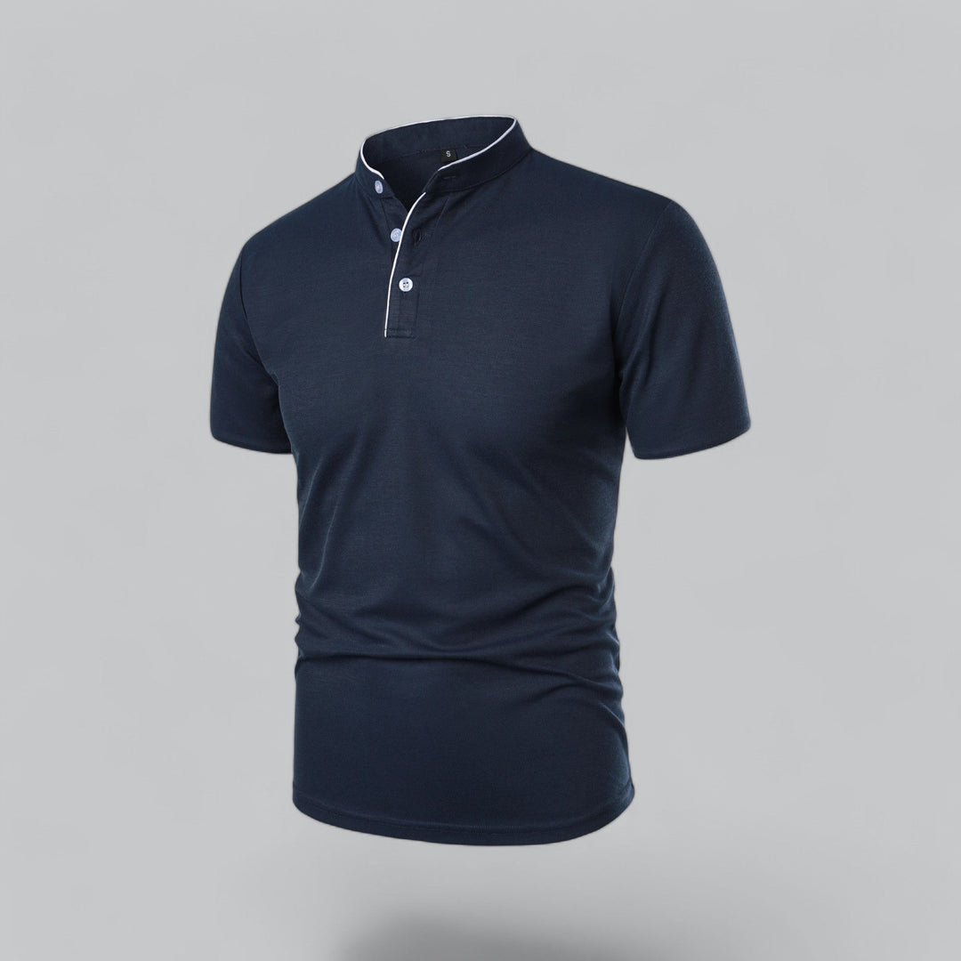 Heren Poloshirt Zonder Kraag - Comfortabel Dagelijks Dragen