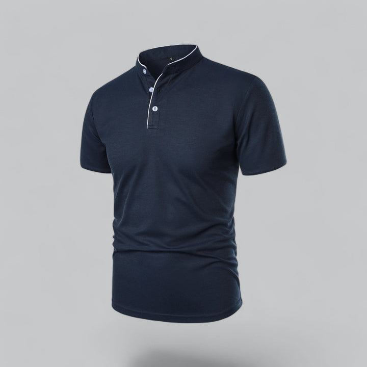Heren Poloshirt Zonder Kraag - Comfortabel Dagelijks Dragen