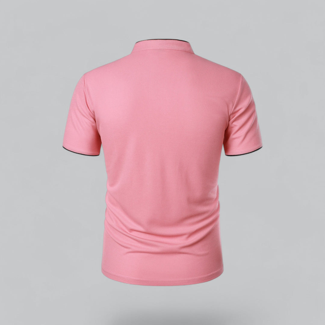 Heren Poloshirt Zonder Kraag - Comfortabel Dagelijks Dragen