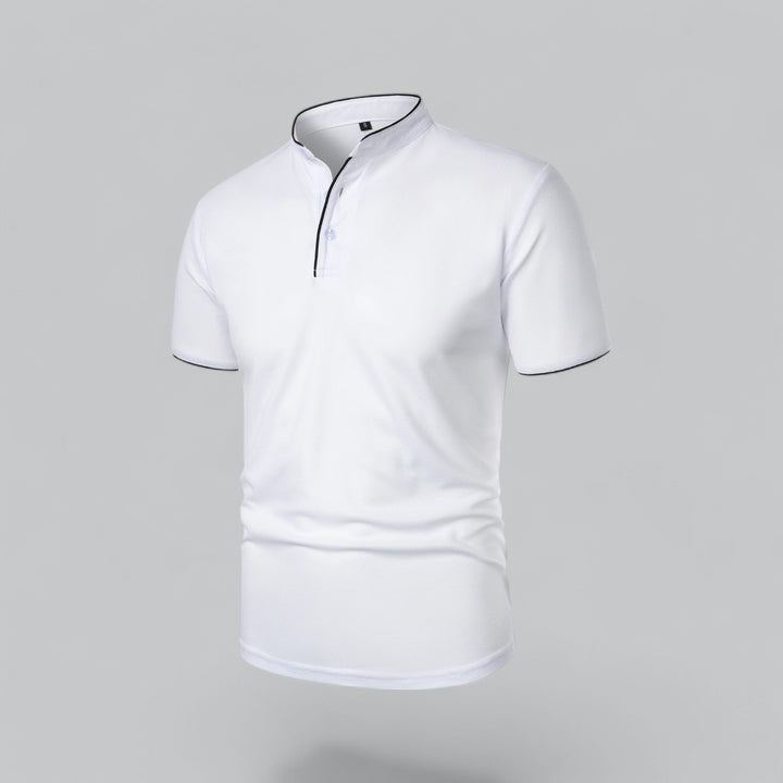 Heren Poloshirt Zonder Kraag - Comfortabel Dagelijks Dragen