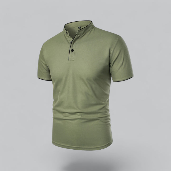 Heren Poloshirt Zonder Kraag - Comfortabel Dagelijks Dragen
