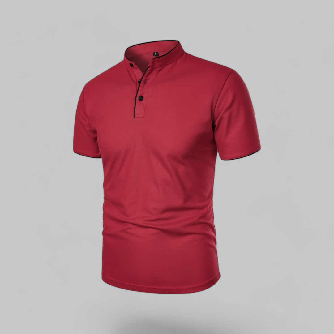 Heren Poloshirt Zonder Kraag - Comfortabel Dagelijks Dragen