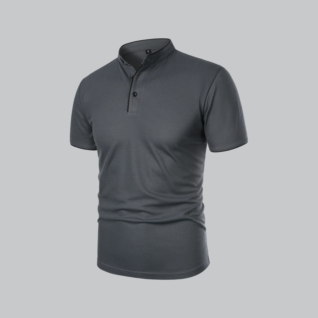 Heren Poloshirt Zonder Kraag - Comfortabel Dagelijks Dragen
