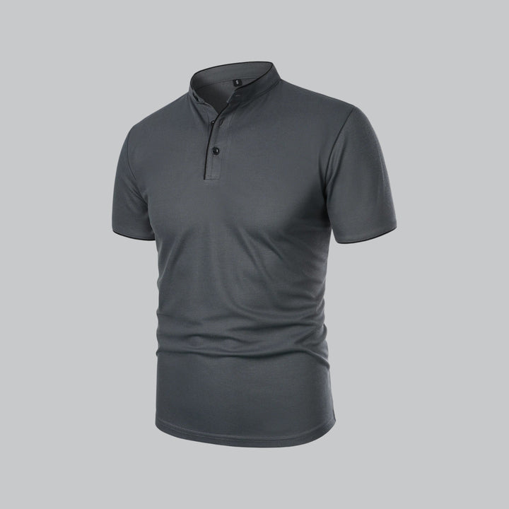 Heren Poloshirt Zonder Kraag - Comfortabel Dagelijks Dragen